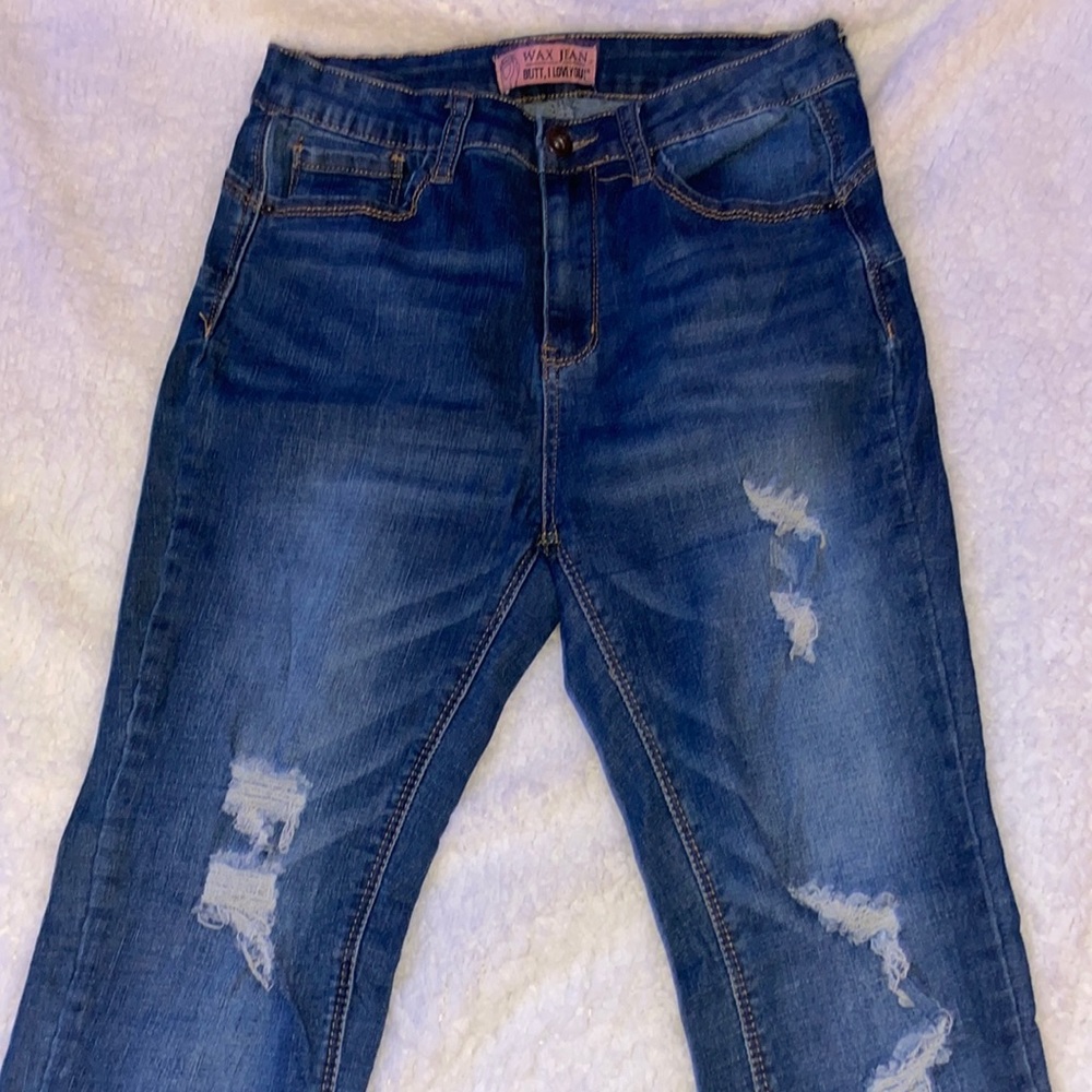 casual blue jeans (ripped)